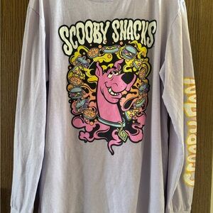 Scooby Snacks mens Long Sleeve Graphic Tee - Purple